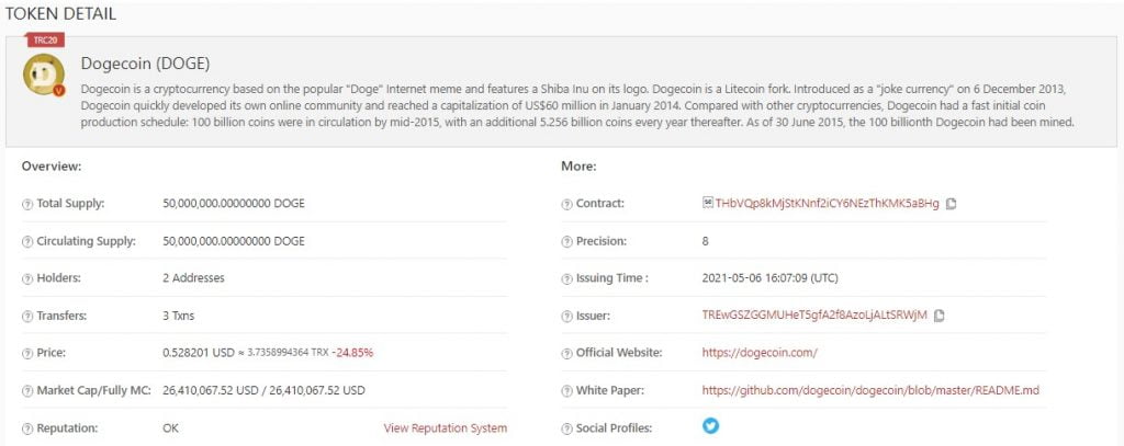 Dogecoin (DOGE) is Now On the Tron Blockchain Altcoin News  